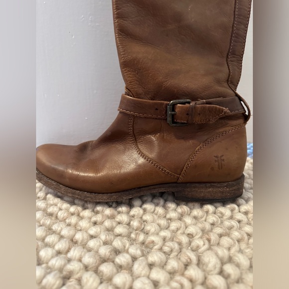 Frye Boots Phillip Riding Boots Leather Brown Size 9 - Picture 2 of 5
